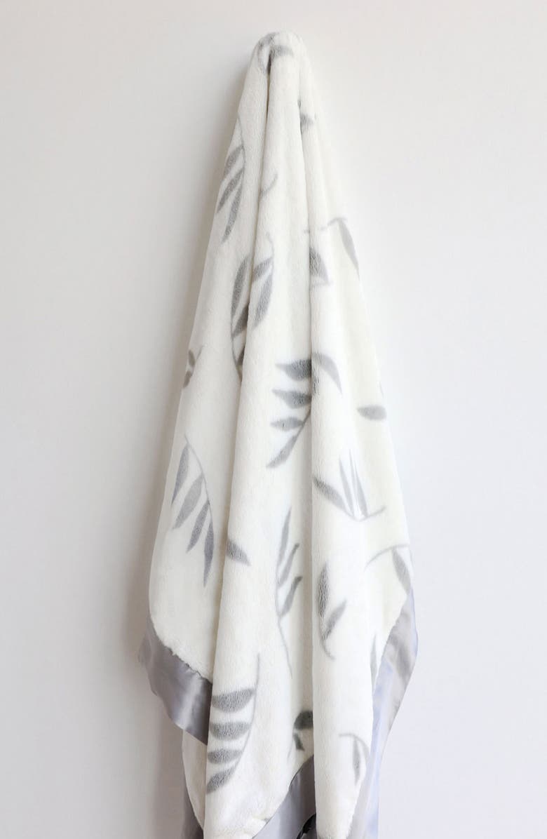 Little Giraffe Luxe Eucalyptus Print Blanket, Alternate, color,