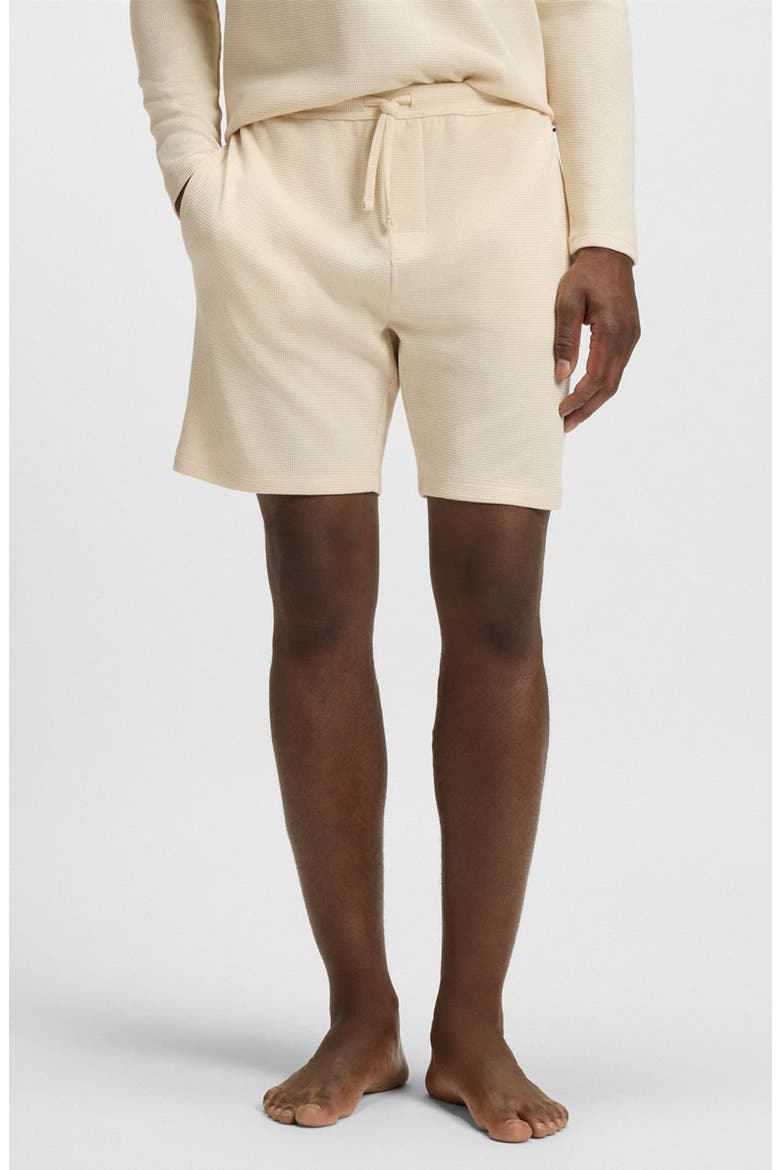 Waffle Knit Lounge Shorts, Main, color, OPEN WHITE