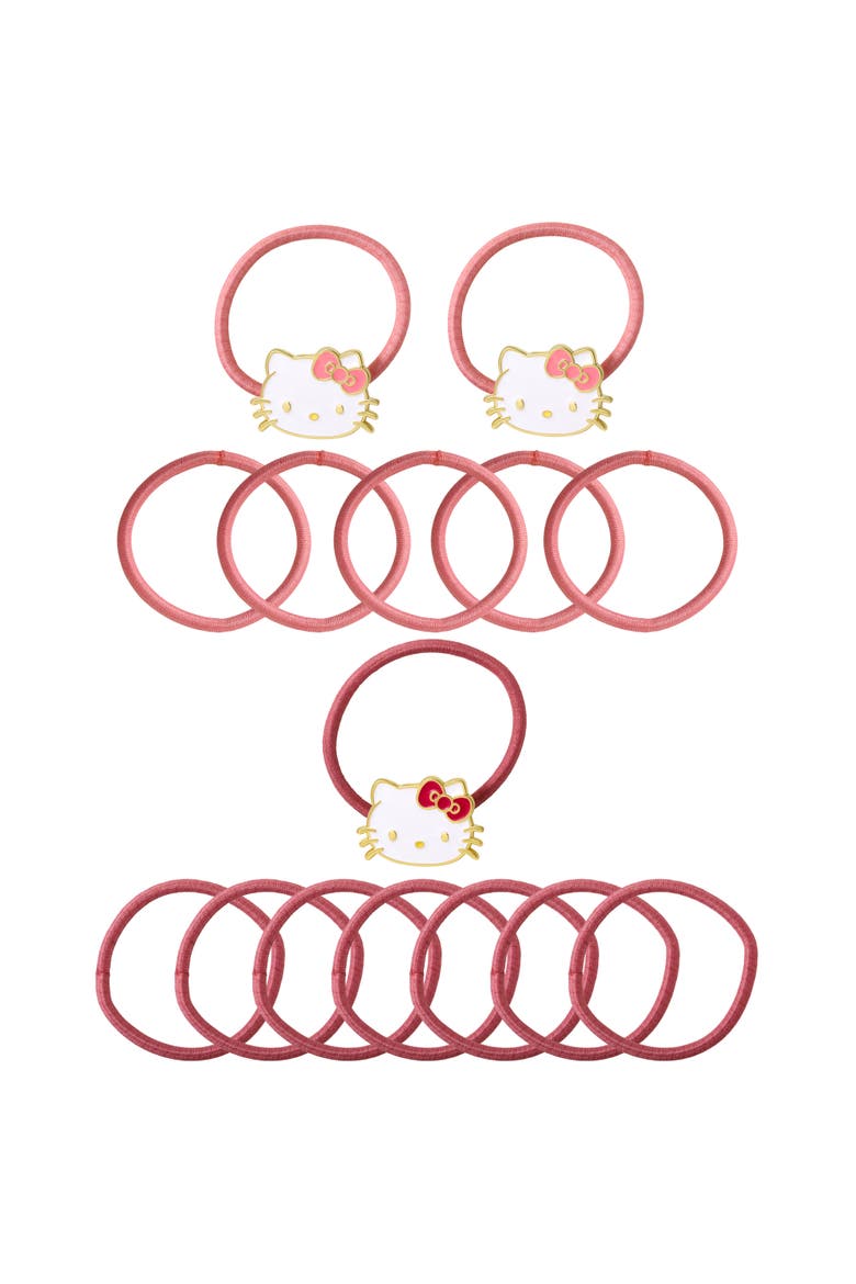 Hair Ties Pack of 15 Official License, Elastic Bands for Hair, Alternate, color, Pink