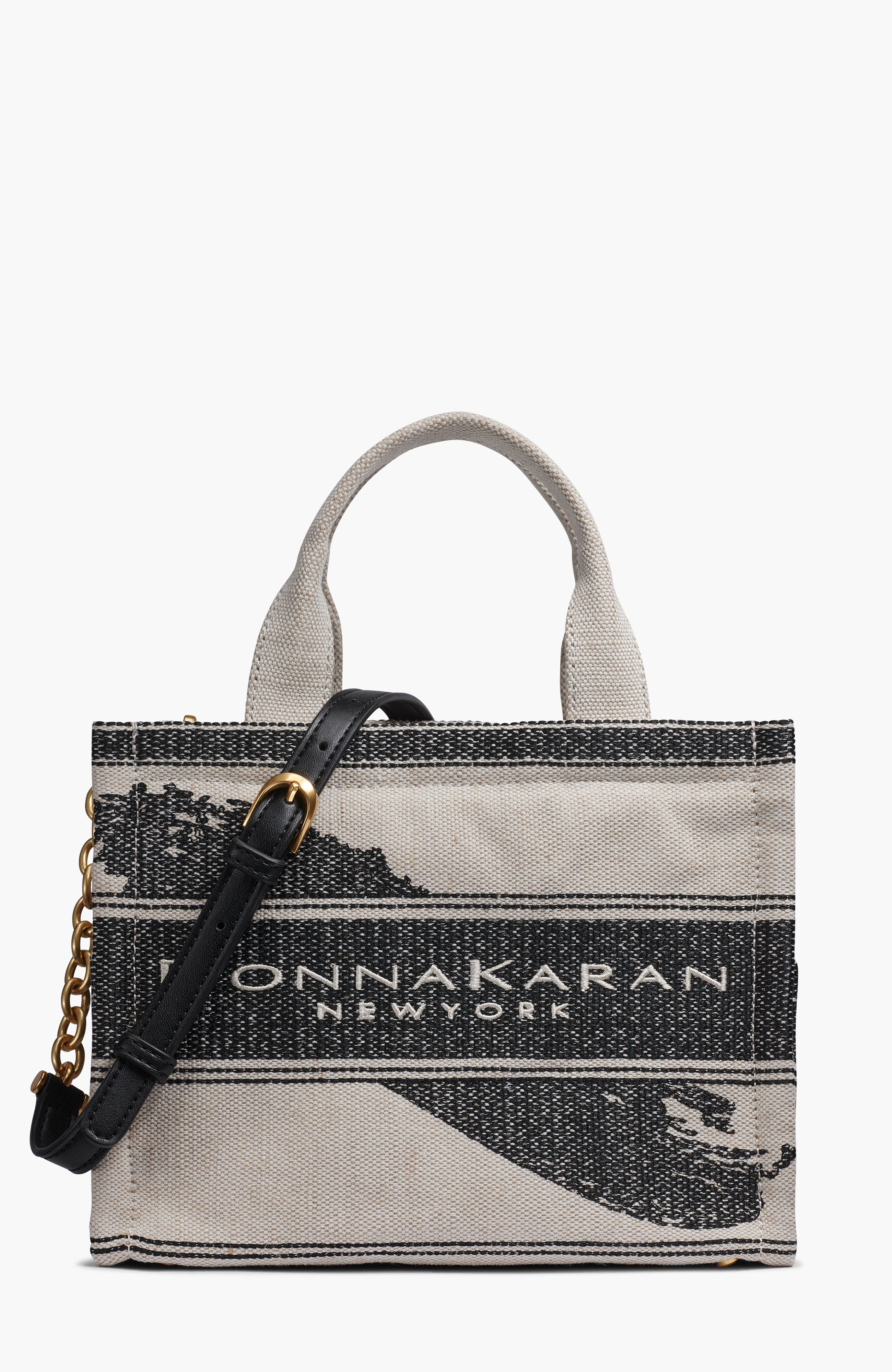 Donna Karan New York Merino Small Tote, Main, color, Neutrl/Black
