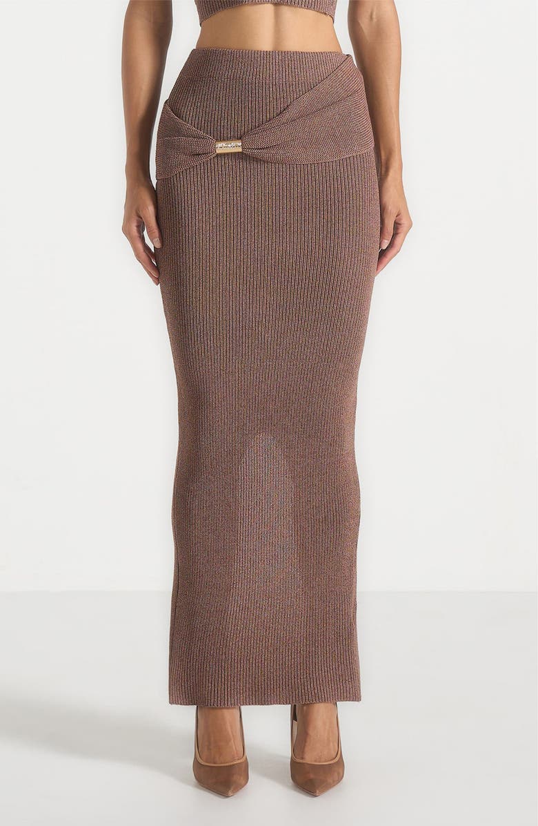 Manière De Voir Amy Asymmetric Midaxi Skirt With Hardware Detail, Alternate, color, Taupe