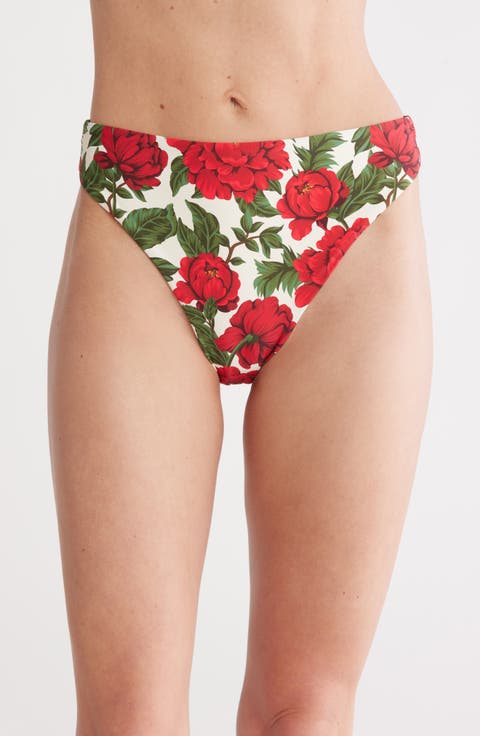 High Waist Cheeky Bikini Bottoms