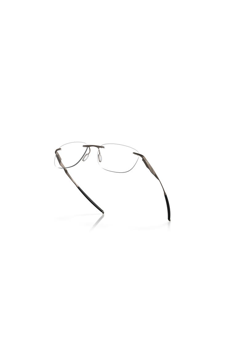 53mm Rectangle optical glasses, Alternate, color, Brown