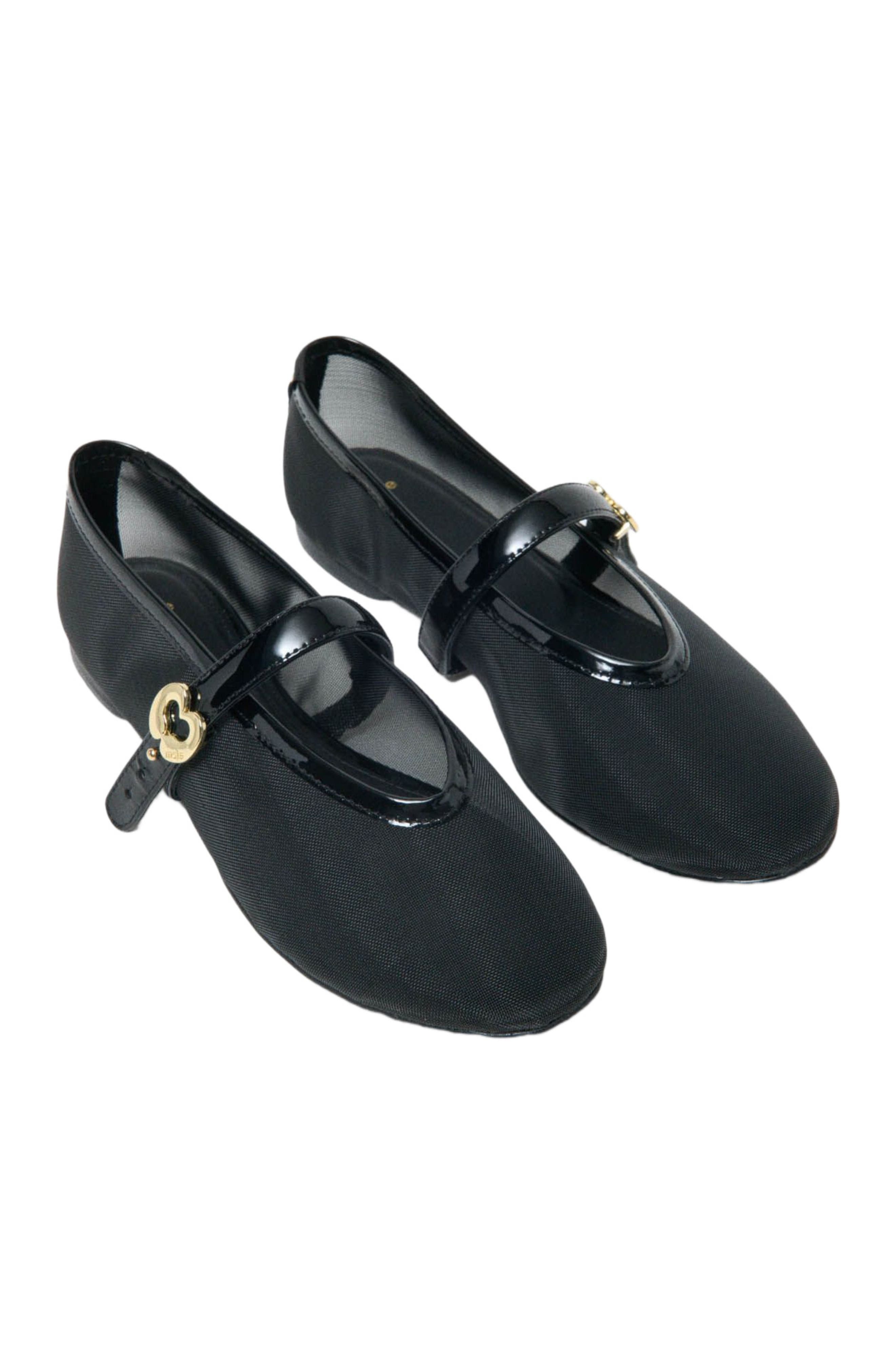 maje Mesh ballet flats, Alternate, color, Black