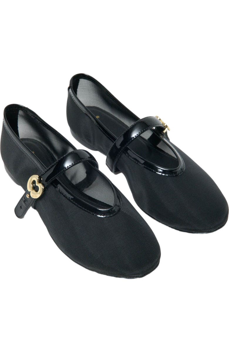maje Mesh ballet flats, Alternate, color, Black