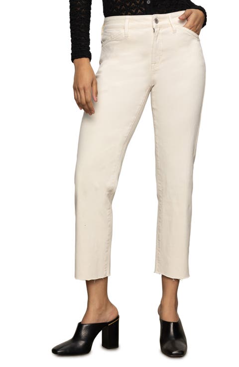 Cadence '90s Raw Hem Ankle Straight Leg Jeans