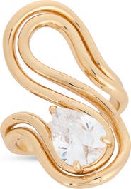 NORDSTROM RACK Cubic Zirconia Wavy Statement Ring