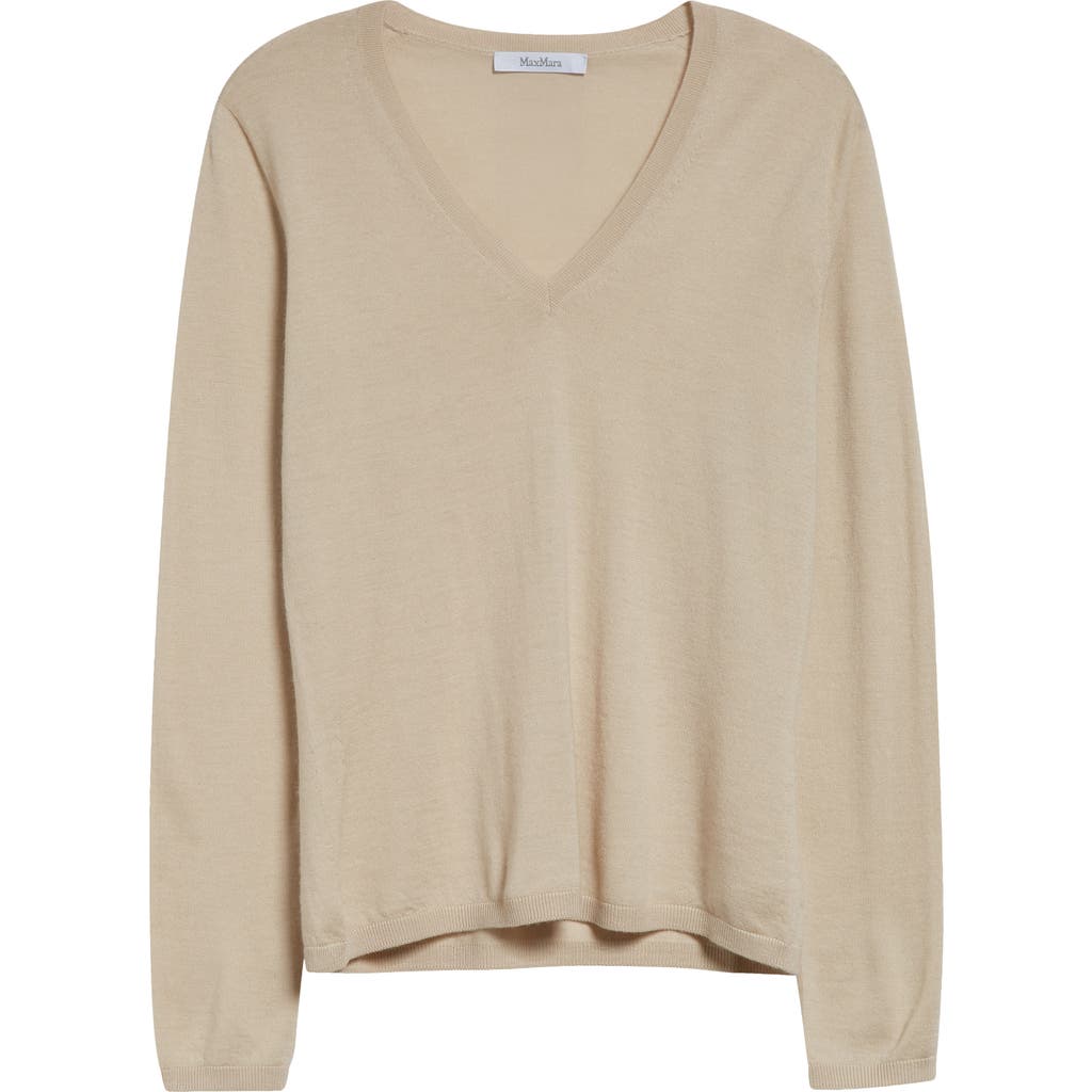 Shop Max Mara Borel Cashmere Sweater In Sand