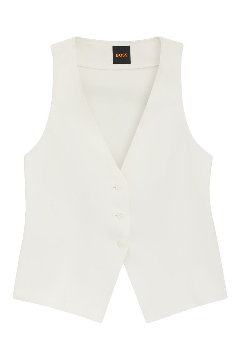 Cutout Back Vest, Alternate, color, SOFT CREAM