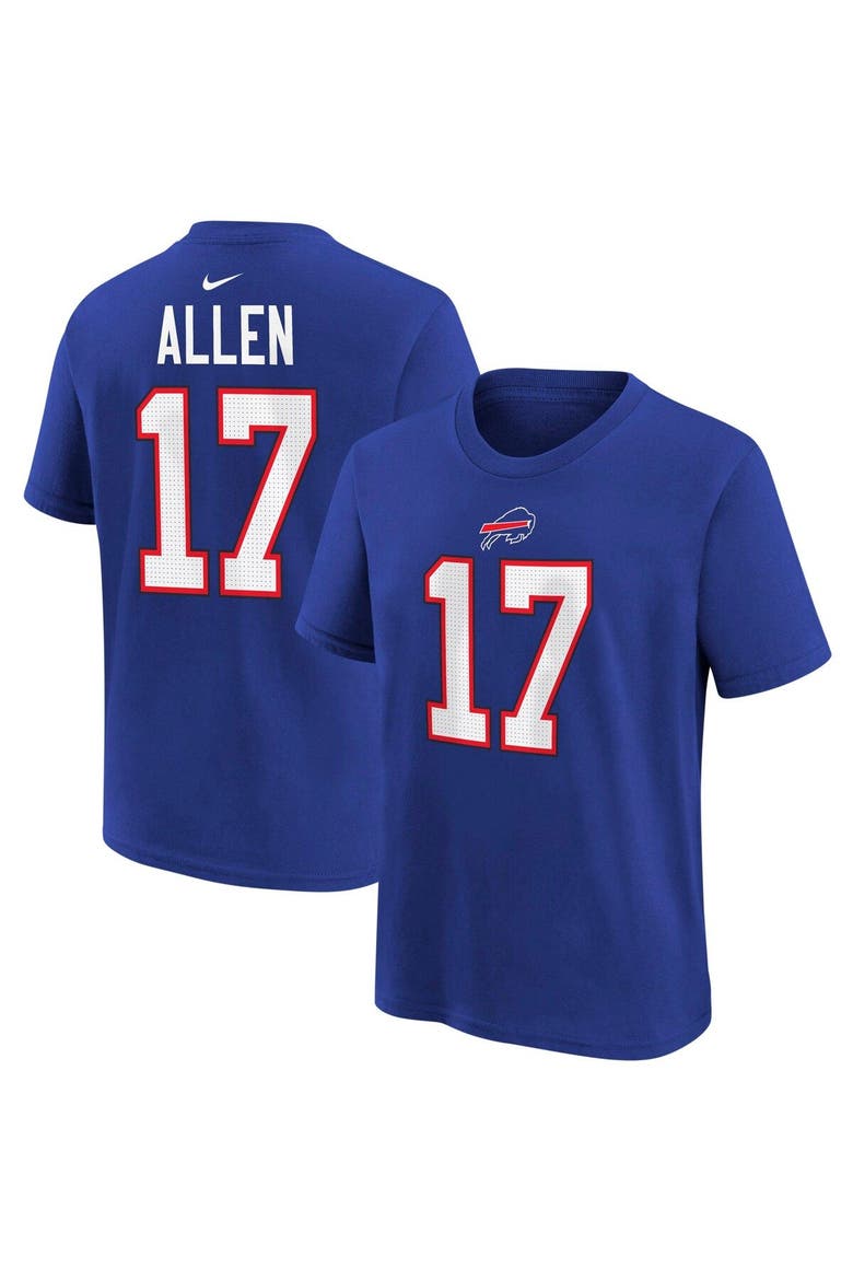 Youth Nike Josh Allen Royal Buffalo Bills Player Name & Number T-Shirt, Main, color, Royal