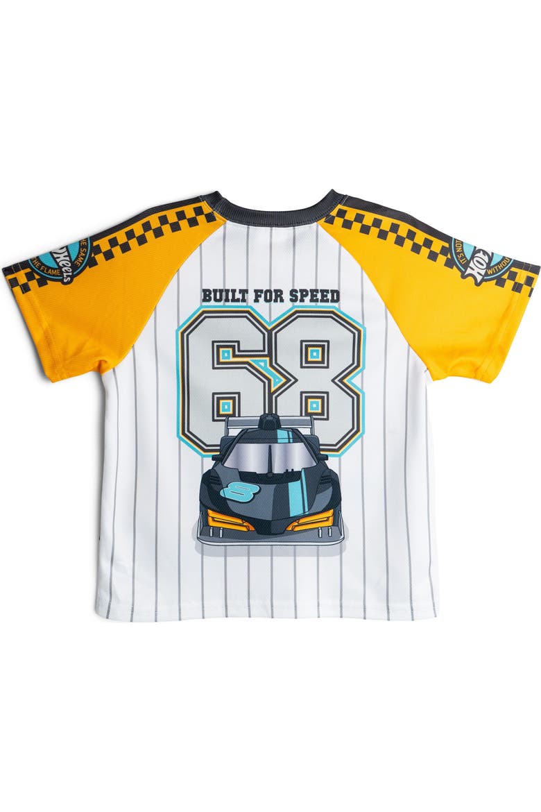 2-Piece T-Shirt and Shorts Set, Alternate, color, Yellow Charcoal Gray