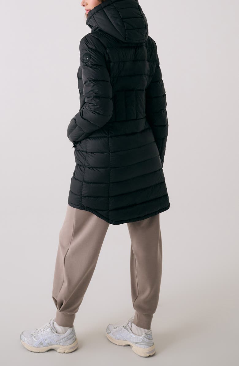 Lole Claudia Hooded Packable Down Jacket, Alternate, color, Black Beauty