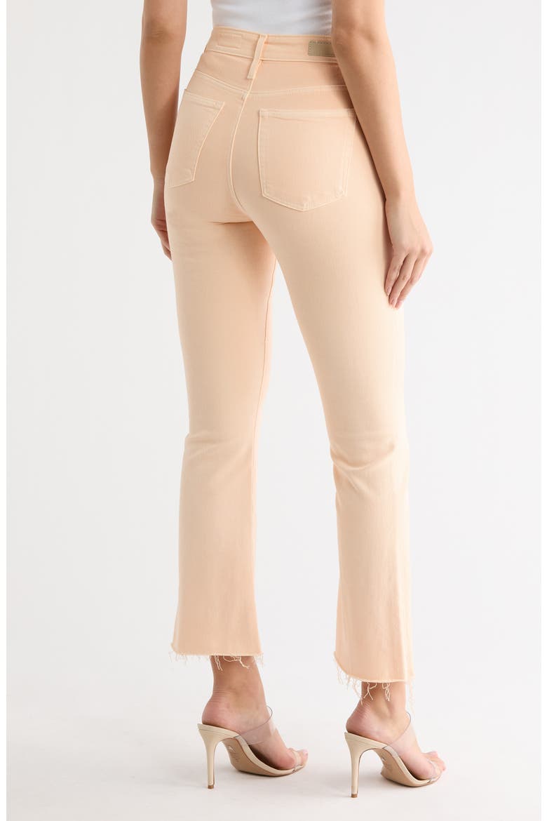 Farrah High Waist Raw Hem Crop Bootcut Jeans, Alternate, color, MELLOW PEACH