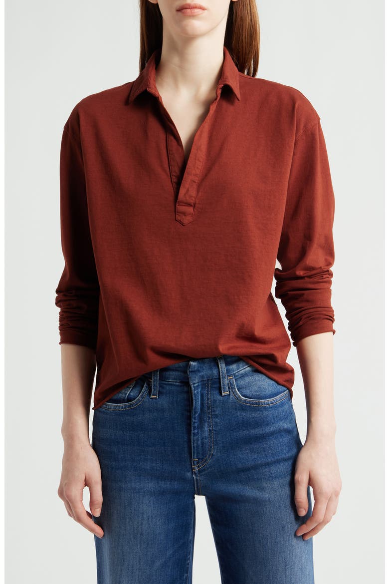 Patrick Popover Henley, Main, color, REDWOOD