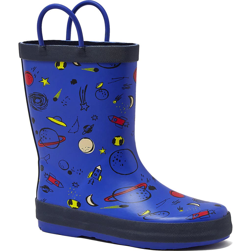 Lands' End Kids Pull On Splash Rubber Rain Boots In Blue