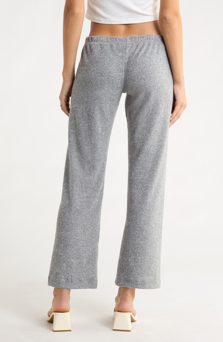 Bella Venice The Teala Low Rise Rib Pants, Alternate, color, Heather Grey