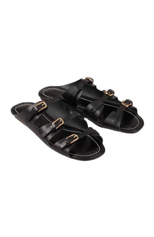 Sandro Leather Sandals In Black