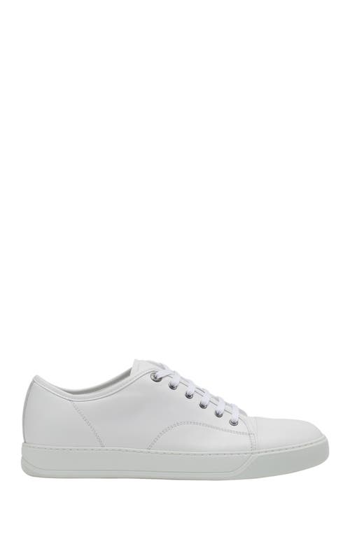 Lanvin Mens Grey Dbb1 Contrast-sole Suede And Leather Low-top Trainers In White