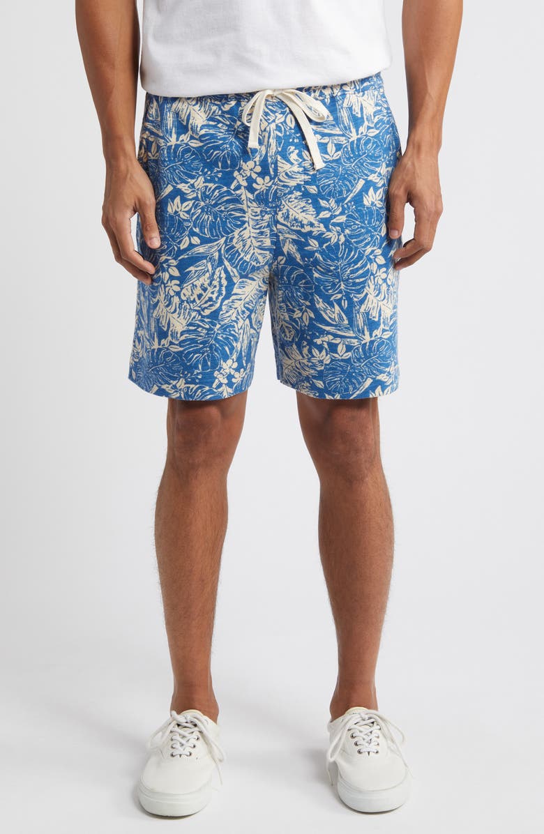 Pendleton Wayside Leaf Print Knit Shorts, Main, color, 