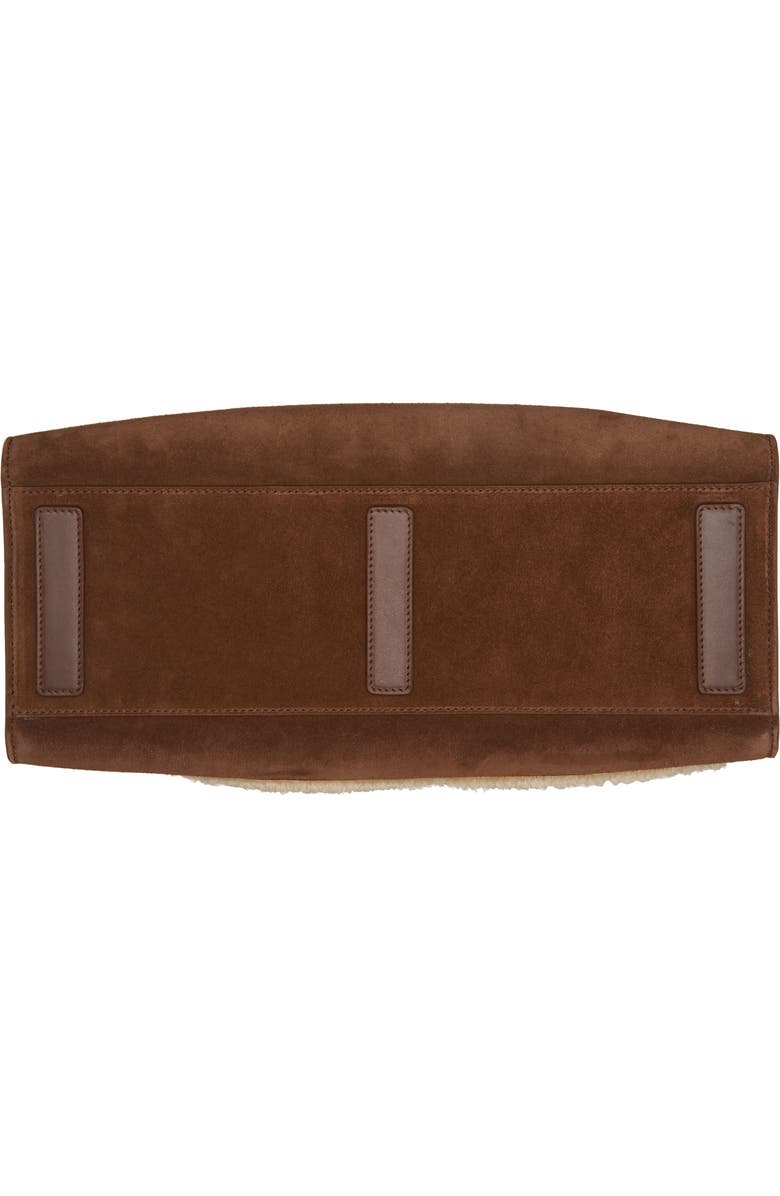 Dolce&Gabbana DG Logo Daily Suede & Faux Shearling Tote, Alternate, color,