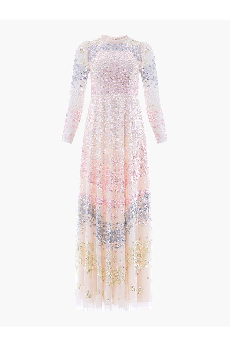 Angeline Sequin Gown, Alternate, color, Cream