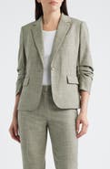 Anne Klein Scrunch Sleeve One-Button Blazer