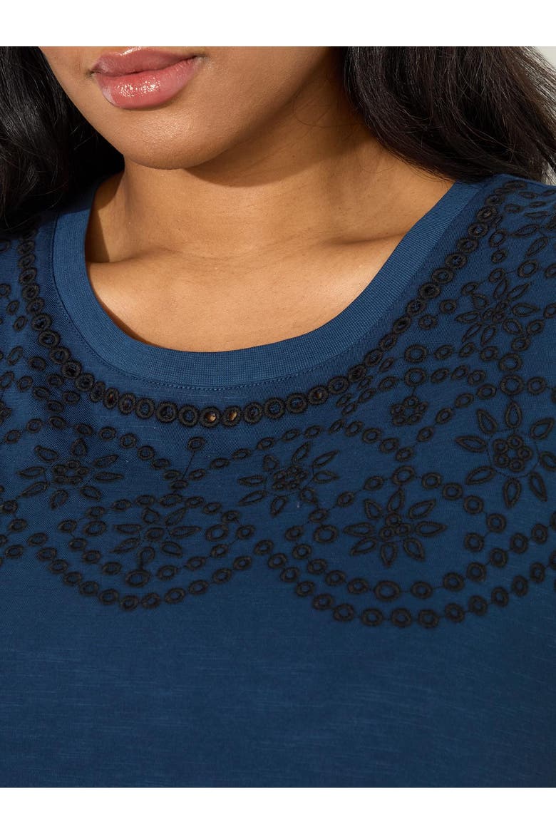 Jersey Embroidered T - Shirt, Alternate, color, Blue