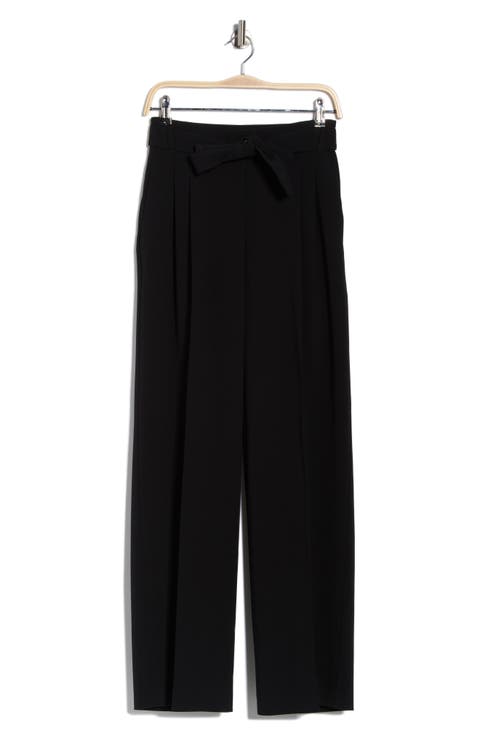 Tapiana Pleated Tie Waist Straight Leg Pants
