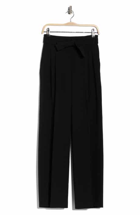 BOSS Tapiana Pleated Tie Waist Straight Leg Pants