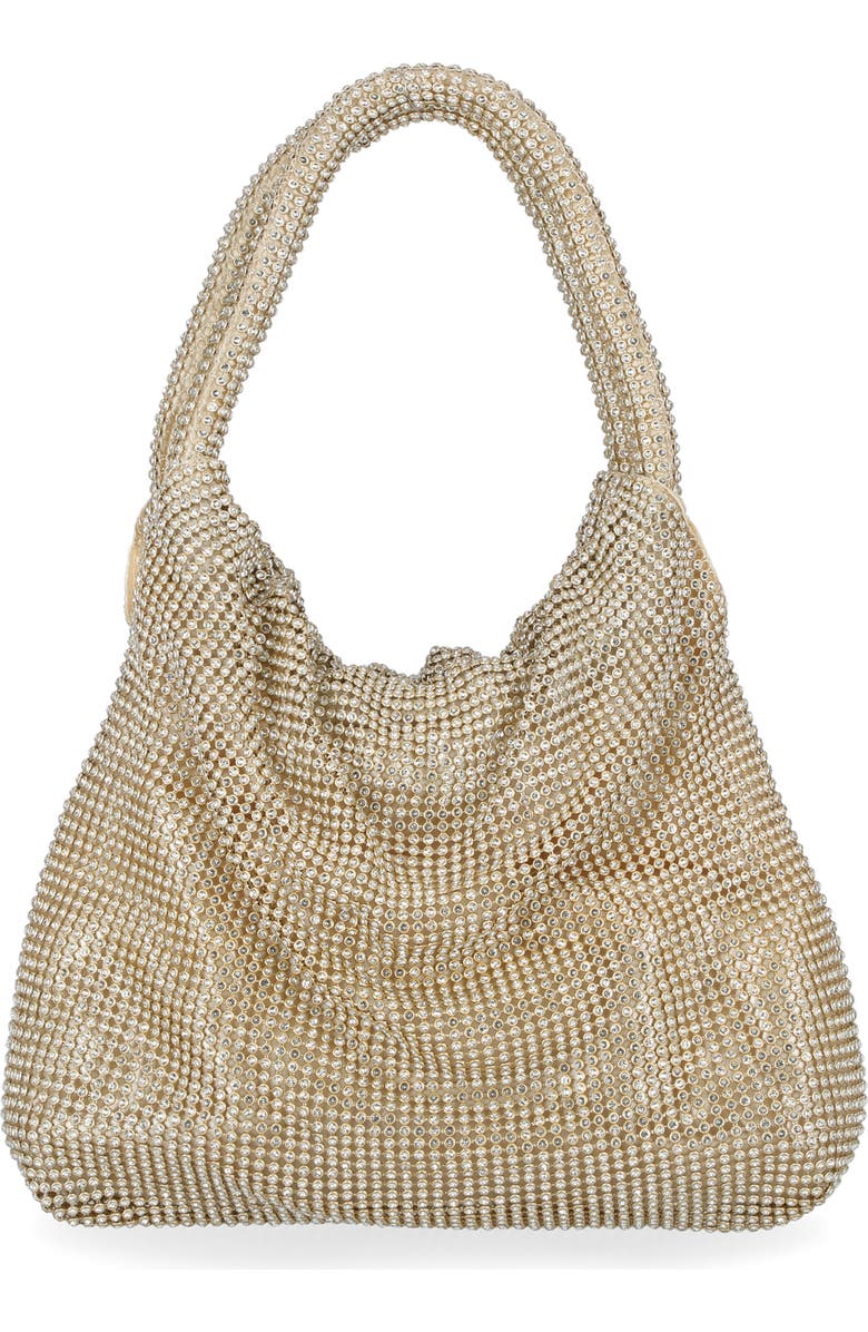 Jessica McClintock Jupiter Rhinestone Mesh Clutch, Alternate, color, 39N-Lt Gold