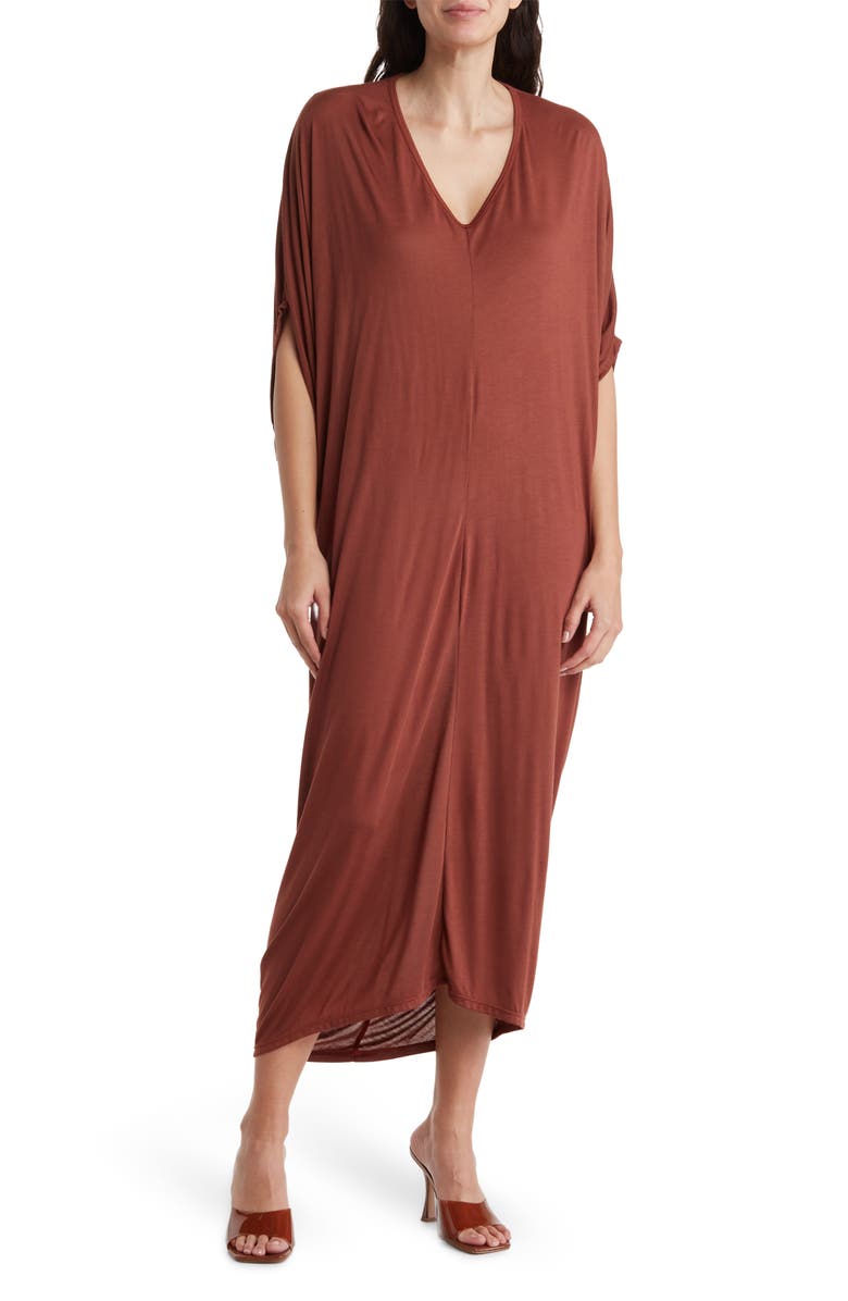 GO COUTURE Batwing Sleeve Maxi Dress, Main, color, 
