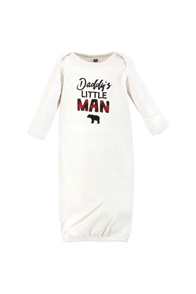 Newborn Layette Collection Gown, Swaddle & Choice of Headwear, Alternate, color, Daddy'S Man
