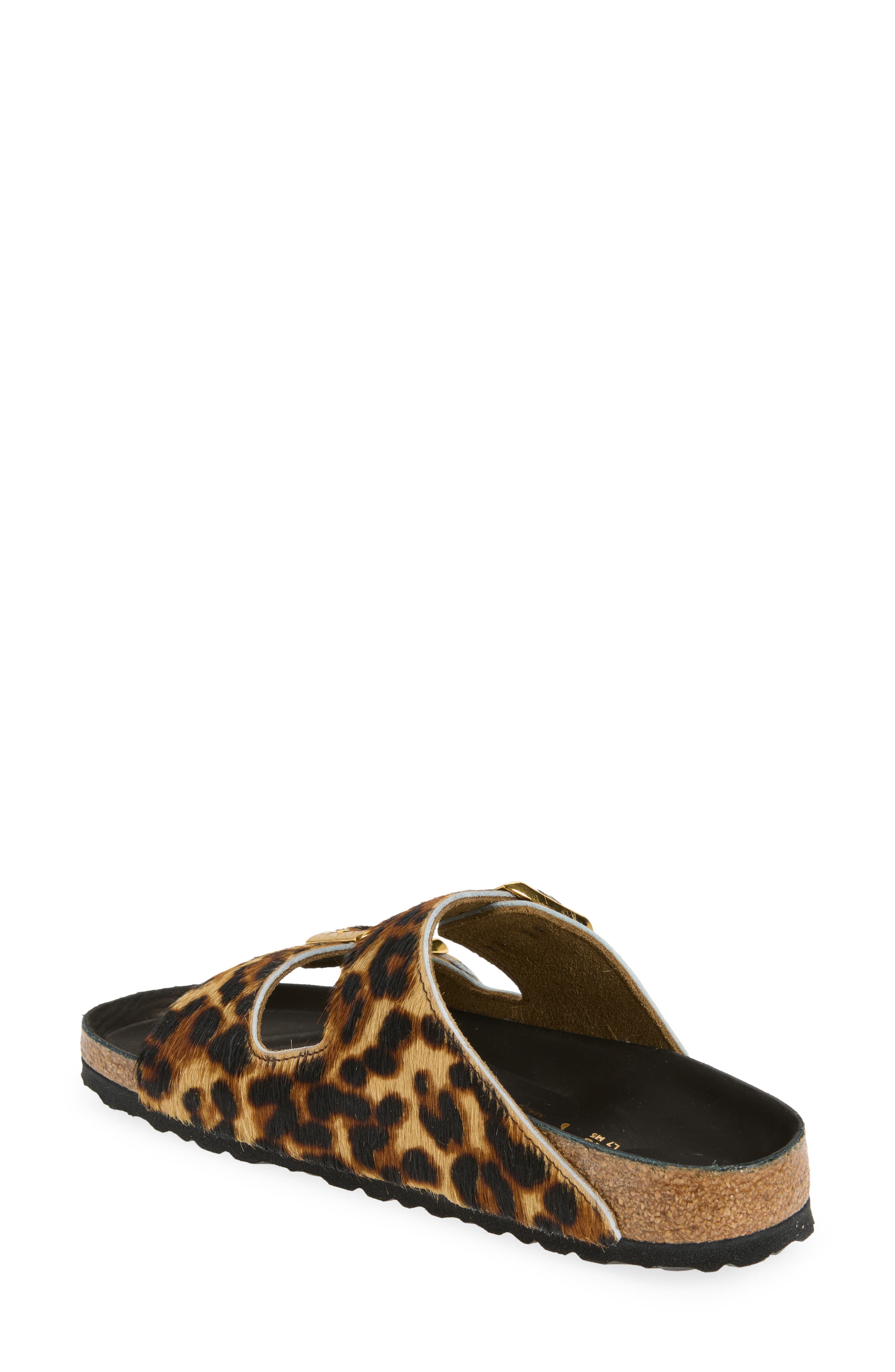Arizona Genuine Calf Hair Slide Sandal, Alternate, color, LEOPARD
