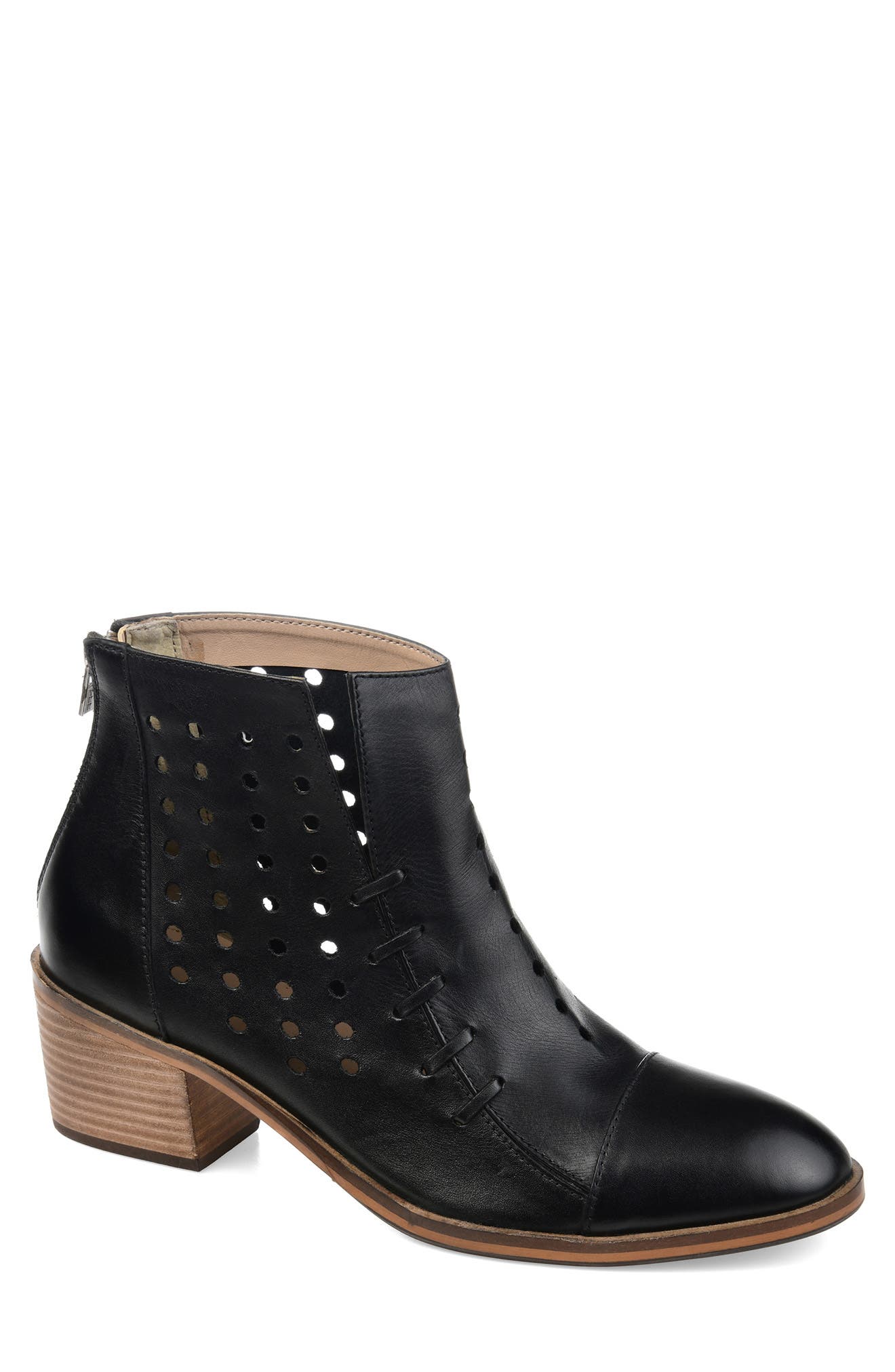 Journee Collection JOURNEE Ulima Whip Stitch Perforated Bootie (Women ...