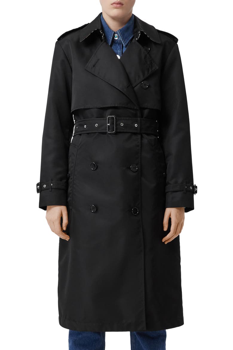 Deighton Trench Coat, Main, color, BLACK