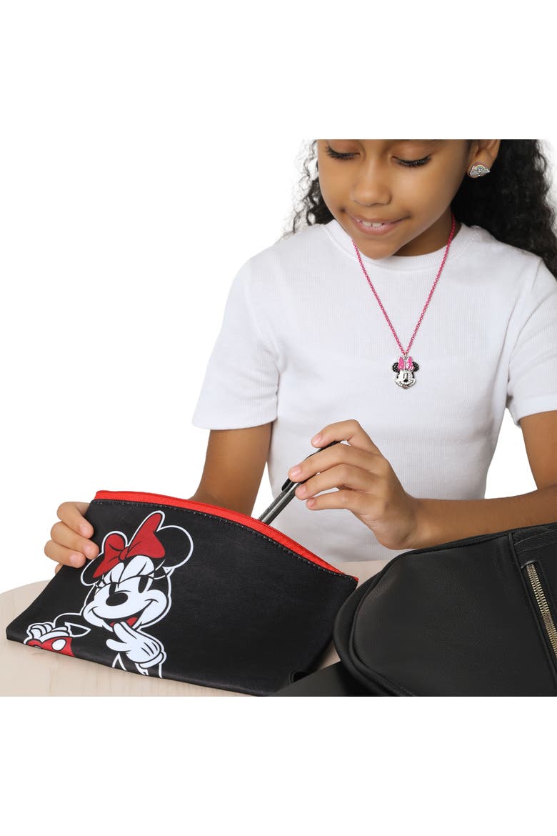 Minnie Mouse Zip Pouch, Alternate, color, Red/Black