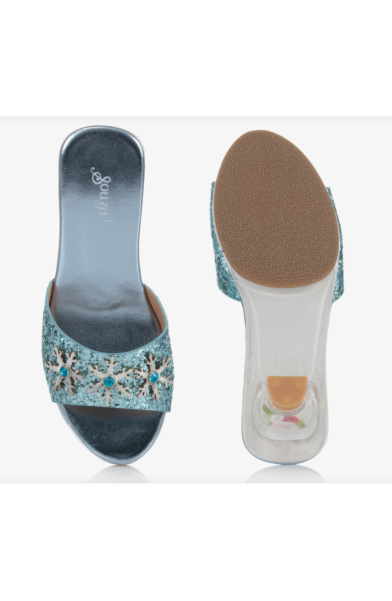 Souza Ice Queen High Heel Slipper Pretend Play Shoes, Alternate, color, Ice Blue