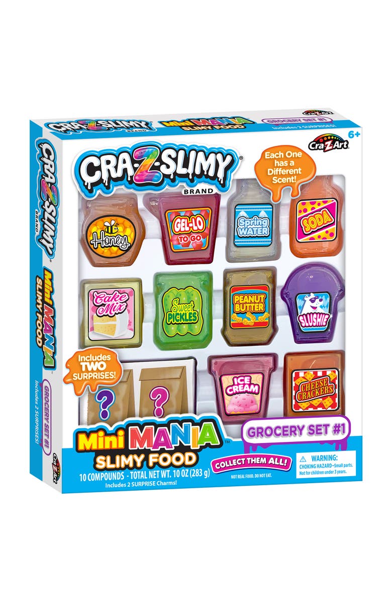 CRA-Z-ART Mini Mania Slimy Food Grocery Set, Ages 6+, Main, color, Multicolored