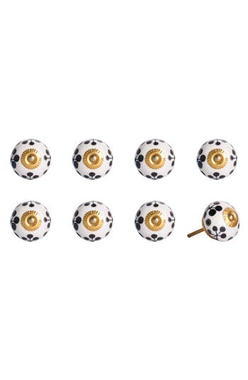 Kinetic 8-pack Knobs In Black White Gold