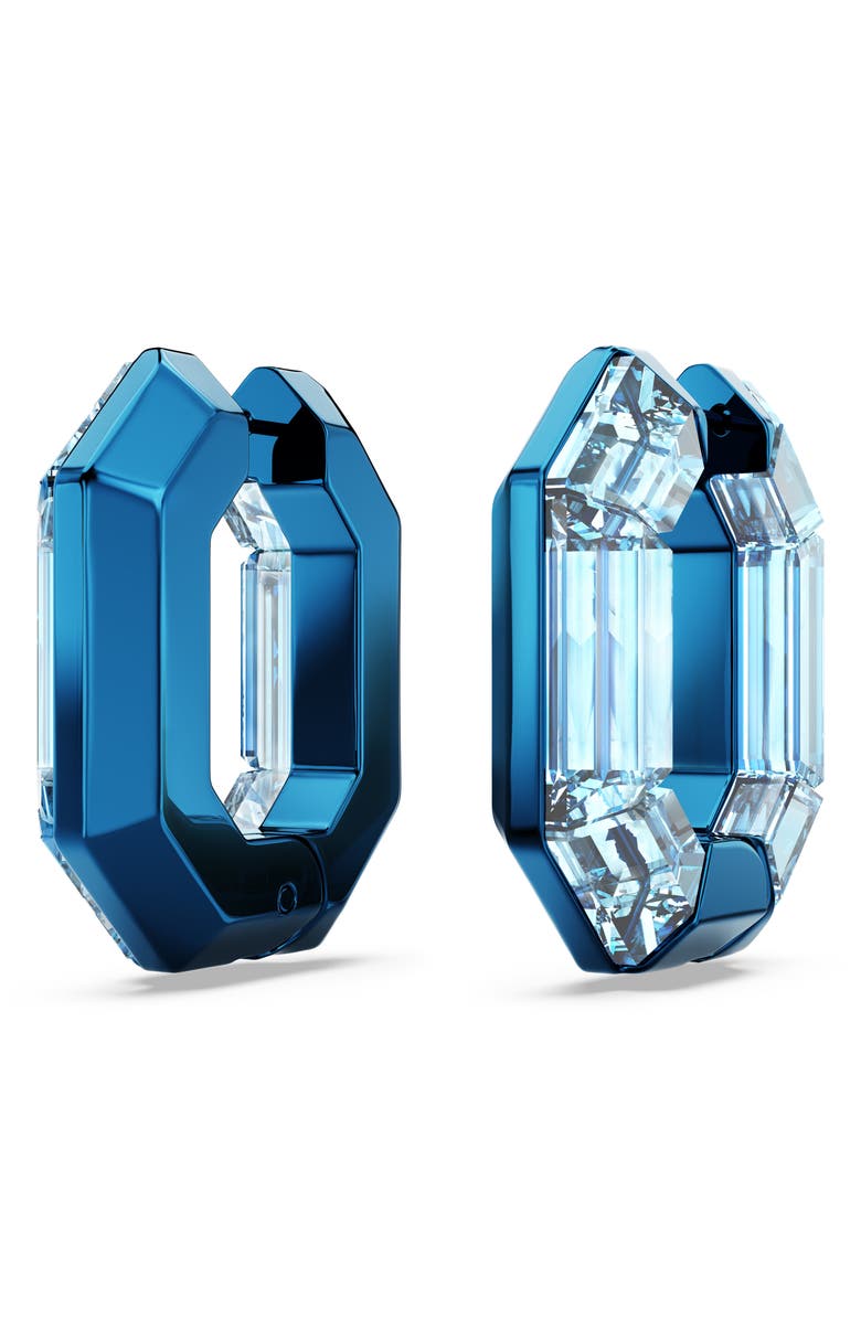 Swarovski Lucent Hoop Earrings, Alternate, color, Blue
