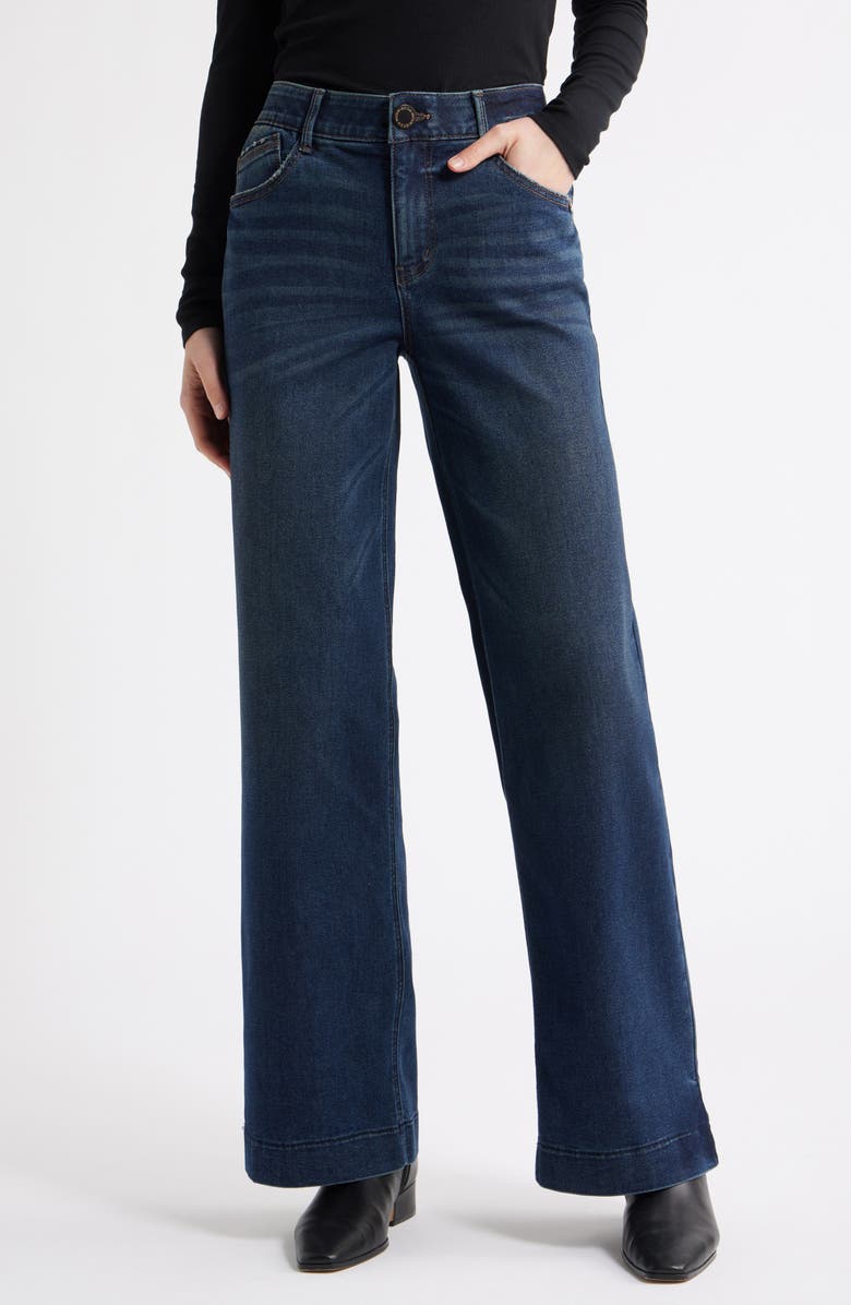 Wit & Wisdom Sam High Waist Wide Leg Jeans, Main, color, Indigo Artisanal