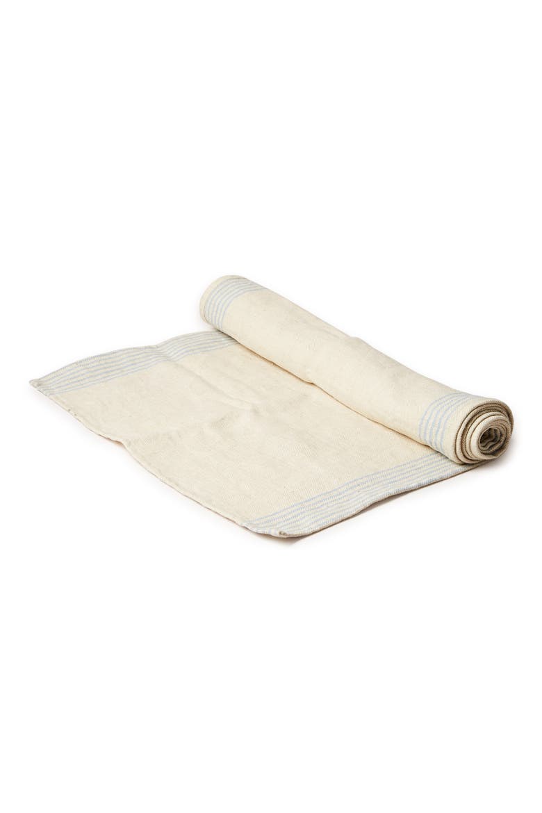 Agrarian Stripe Linen Table Runner, Main, color, NATURAL