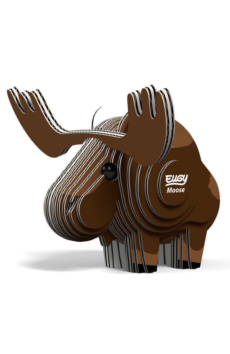 Eugy Puzzles Moose 3D Puzzle, Alternate, color, NO COLOR