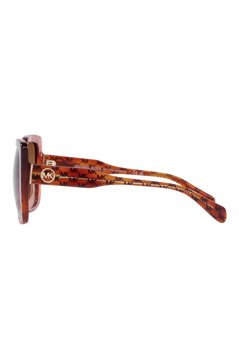 Mallorca 55mm Gradient Square Sunglasses, Alternate, color, BROWN GRADIENT