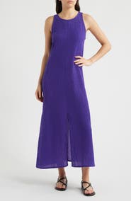 Eileen Fisher Texture Sleeveless Maxi Dress