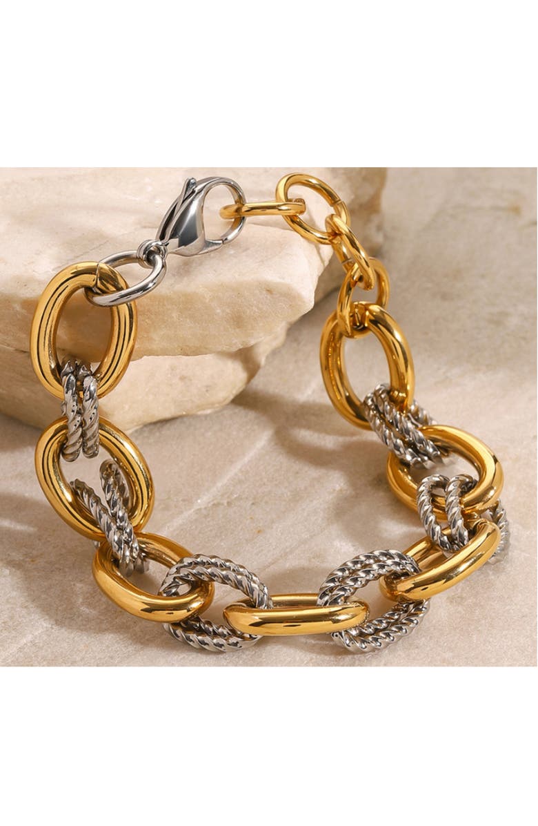 MacRae & Co. Mixed Metallic Link Bracelet, Alternate, color, Gold/ Silver