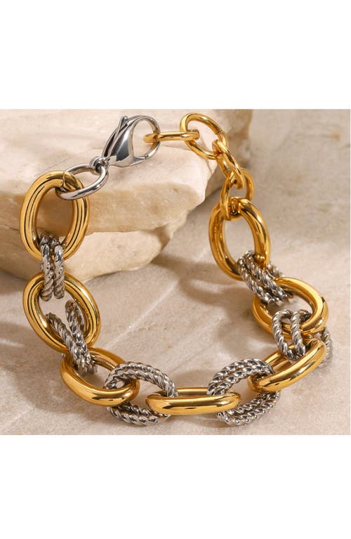 Macrae & Co . Mixed Metallic Link Bracelet In Multi