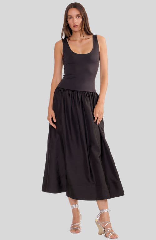 Cynthia Rowley Eloise Drop Waist Dress In Black