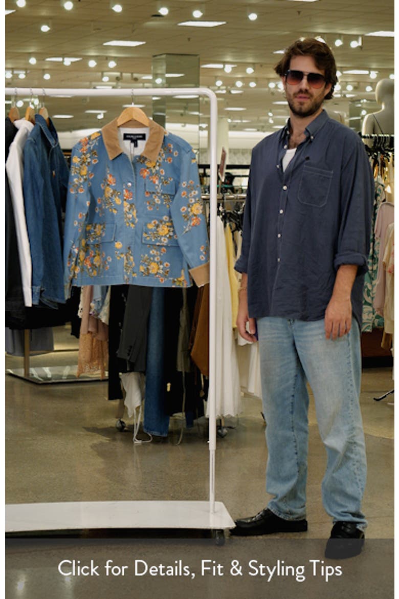 Leighton Floral Print Denim Jacket video