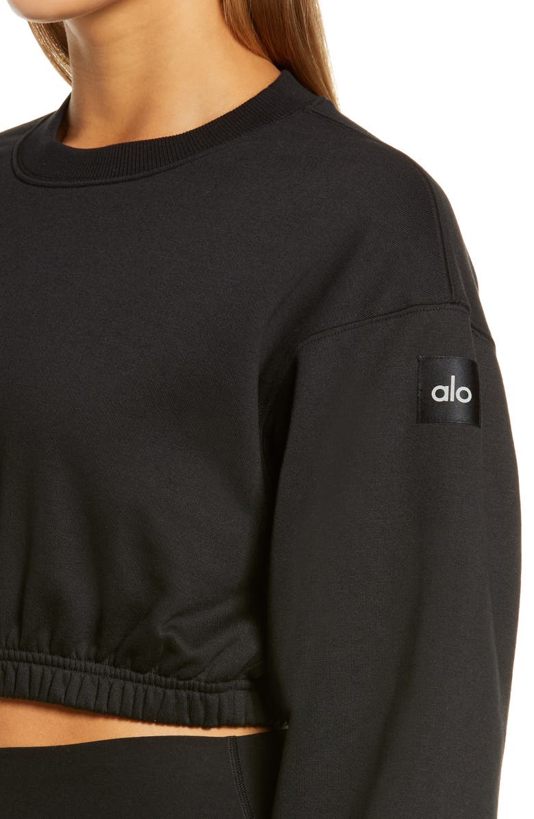 Alo Devotion Crop Sweatshirt, Alternate, color, 